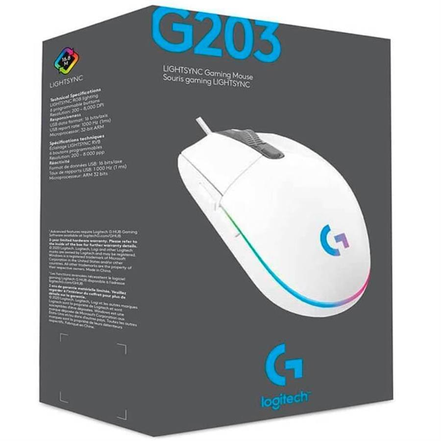 Mouse Logitech G203 White