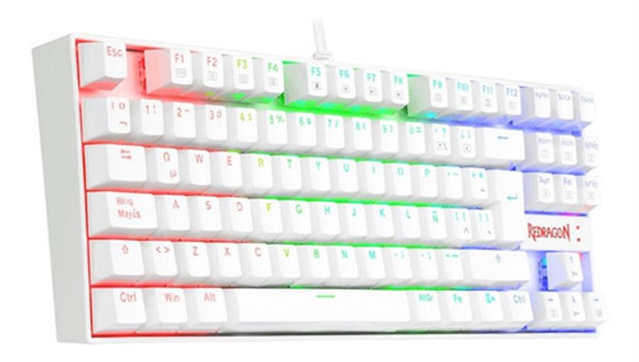 Teclado Mecanico Redragon KUMARA White switch RED USB