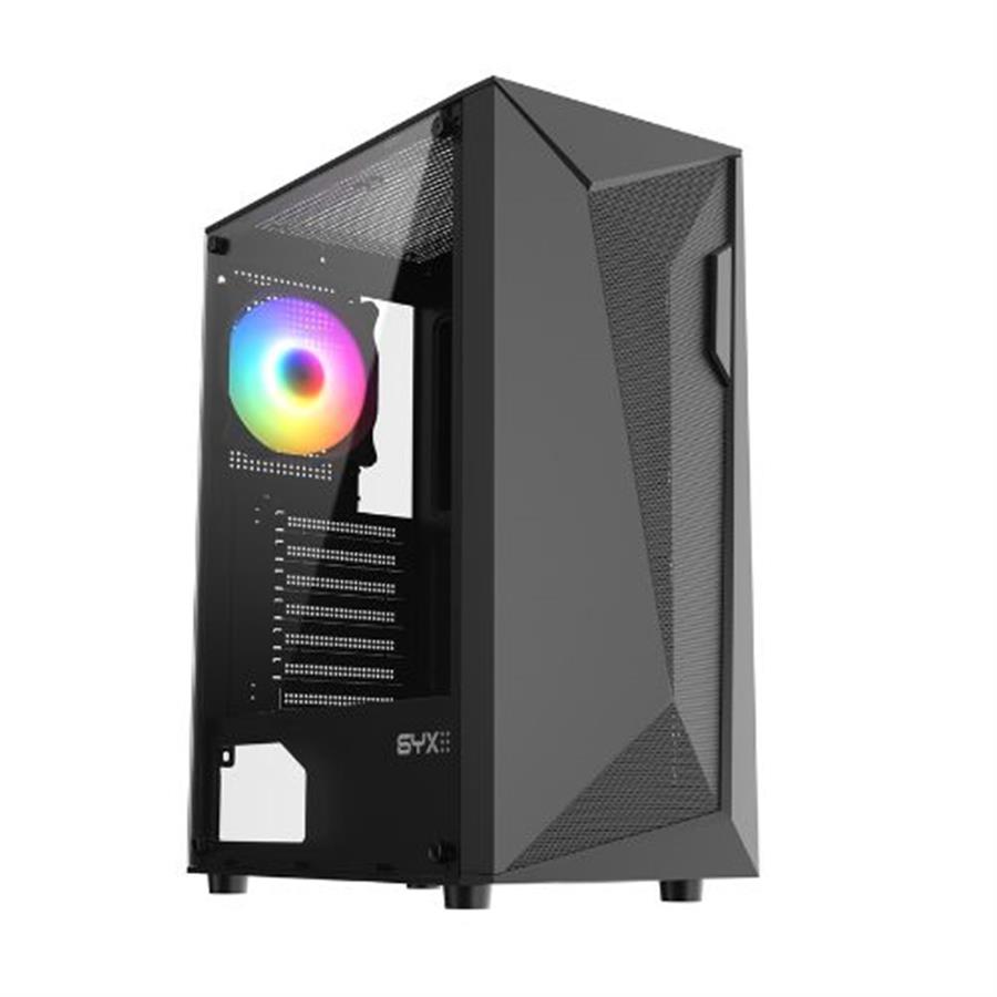 GABINETE SYX GAMER EQS9 BLACK ATX – 1x cooler FAN ARGB RGB