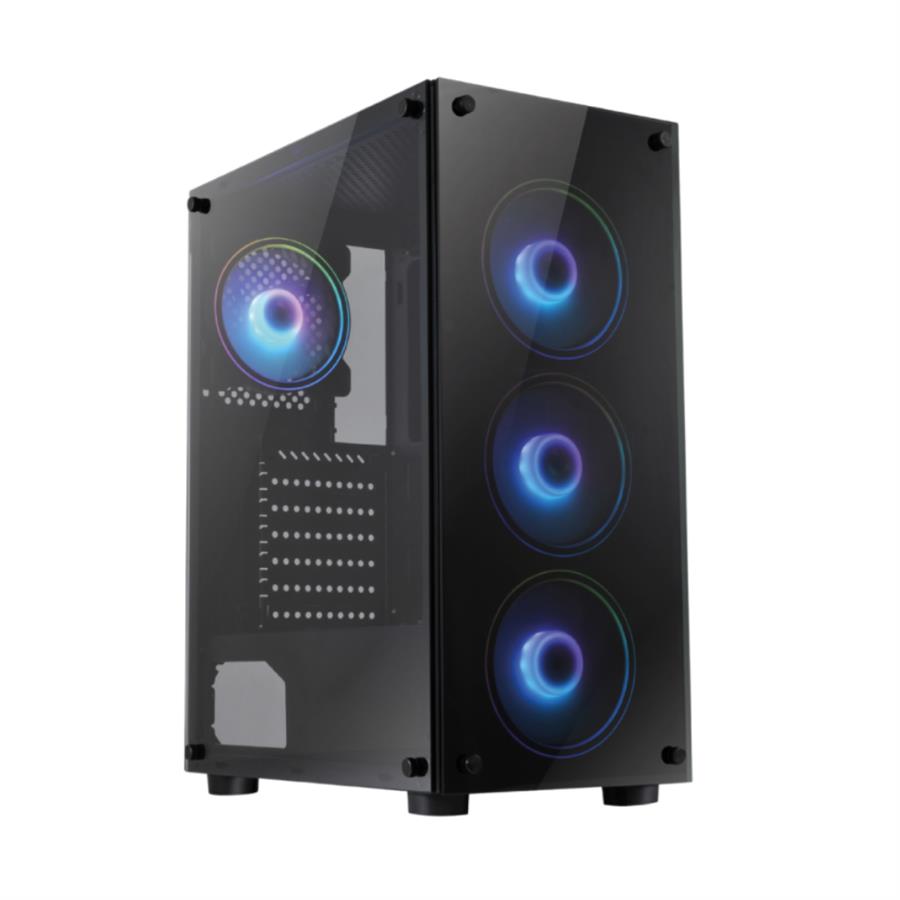 Gabinete Mlogix Obsidian RGB C/Fan x4 RGB