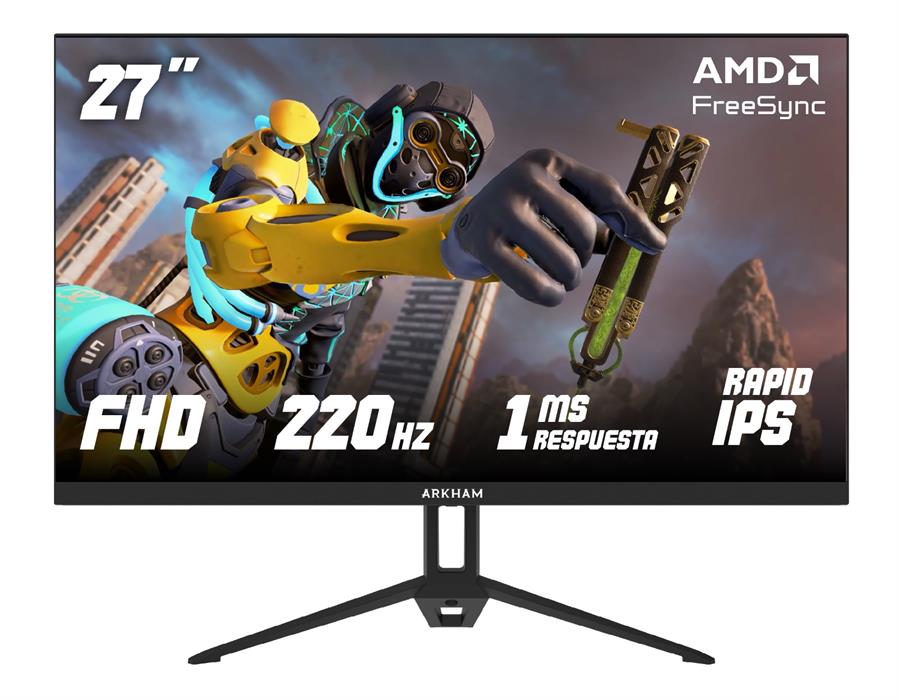 MONITOR 27" ARKHAM GAMER 220Hz IPS FullHD 1080p 1MS HDMI/ DP Parlantes 3w