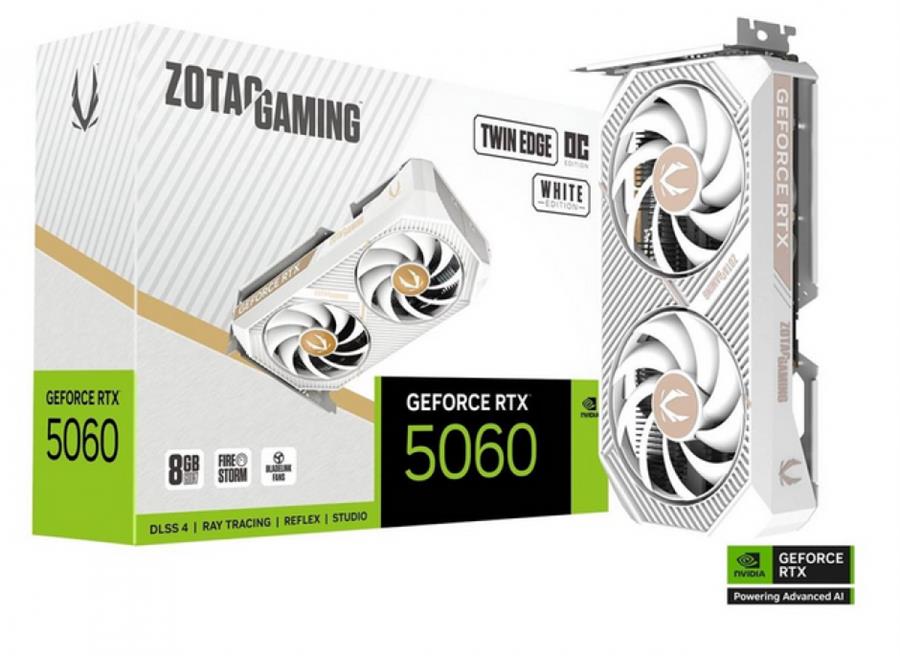 Placa De Video Zotac Rtx 5060 8gb Twin Edge Oc White