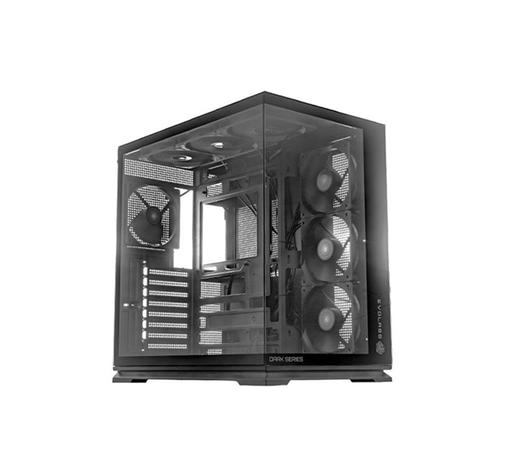 Gabinete Evolabs Luma X Dark Evo-325Ab Con 7 Ventiladores Argb incluidos