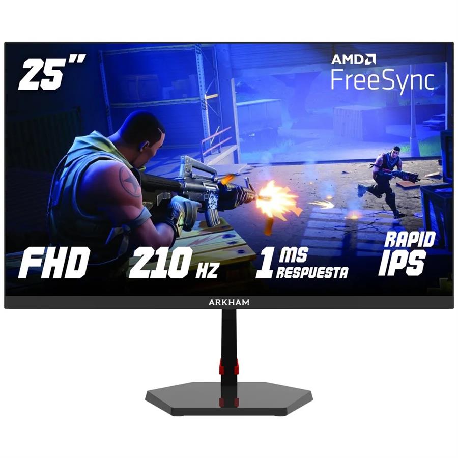 MONITOR 25" ARKHAM GAMING 210hz, 1MS, Panel IPS, FullHD 1080p, HDMI / DP. Parlantes 2w