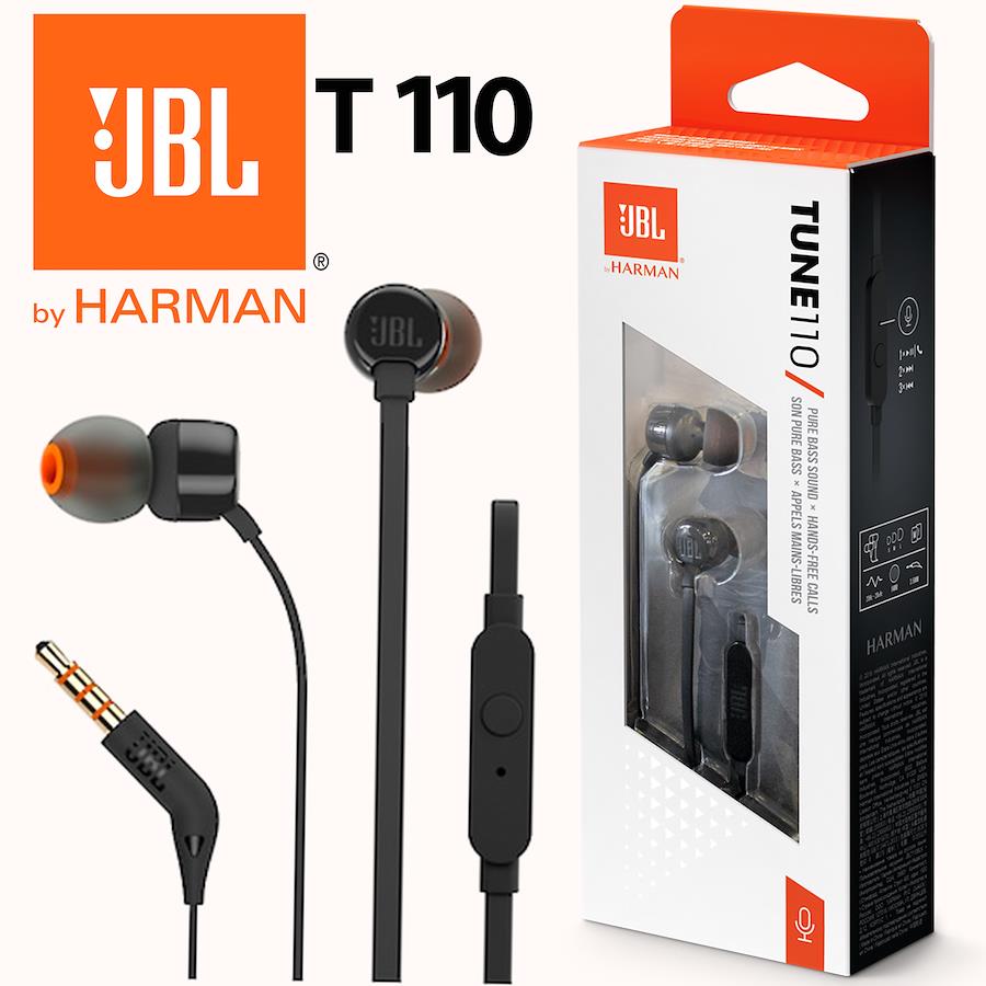 JBL T110 Auricular in-ear headphones negro tune