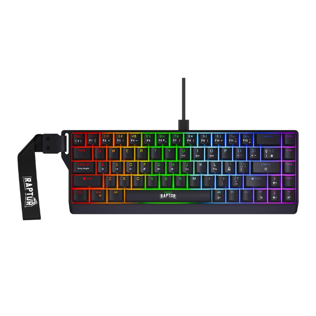Teclado Magnetico Raptor Fireclaw M68 RGB Switch Red Outemu