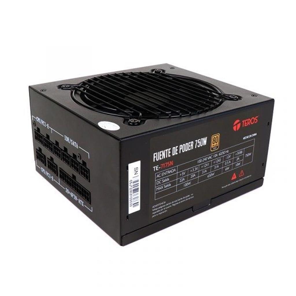 Fuente 750W Teros TE-7175 80 Plus GOLD FULL MODULAR