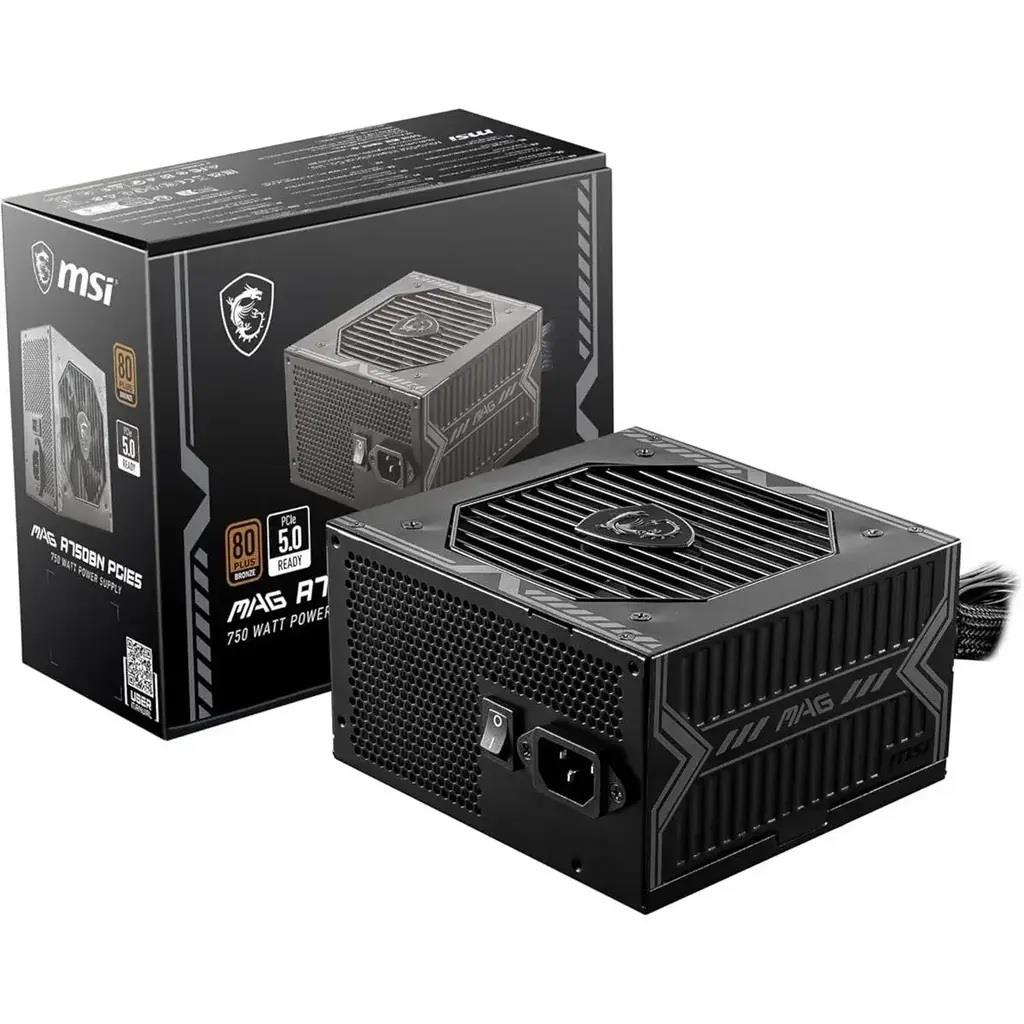 Fuente MSI MAG A750BN 750W 80 Plus Bronze PCIE 5.1 / ATX 3.1
