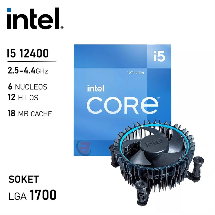 MICRO INTEL CORE I5 12400 socket 1700 12va