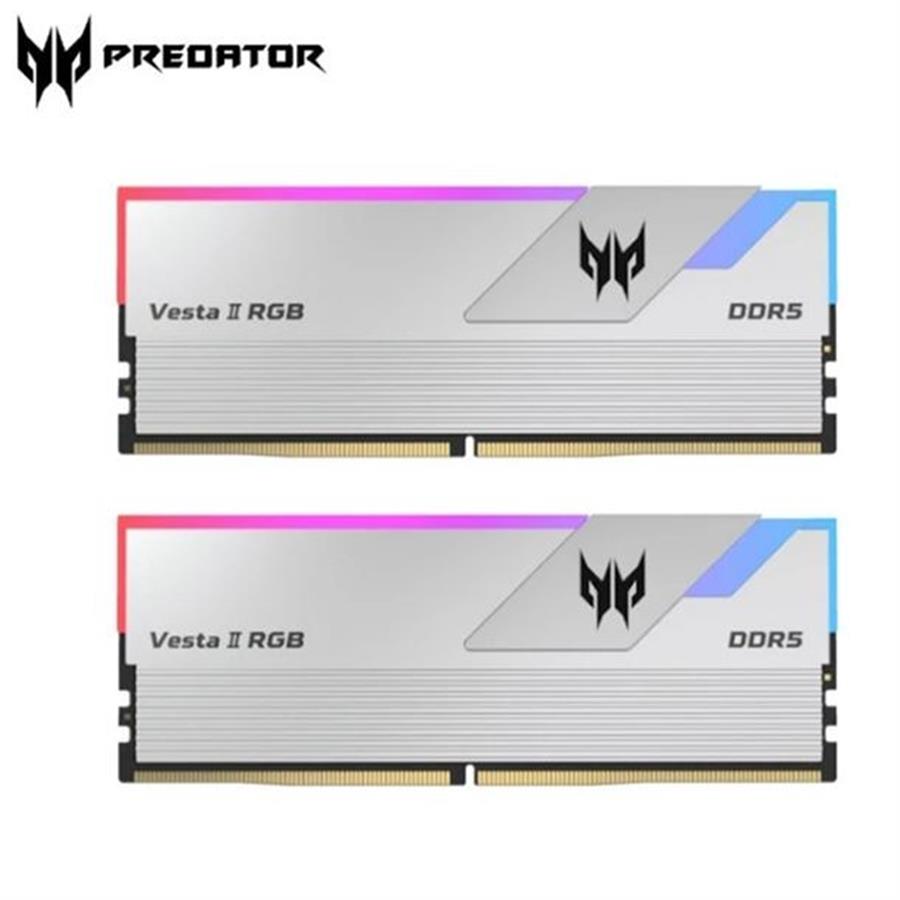 MEMORIA 32GB (2X16GB) DDR5 6000Mhz ACER PREDATOR VESTA II RGB SILVER RAM PREMIUM