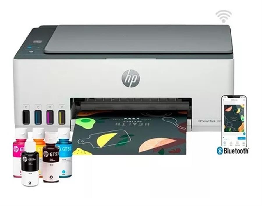 Impresora Hp Smart Tank 580 Wifi Multifunción Sistema continuo Tanque tinta WIFI BLUETOOTH