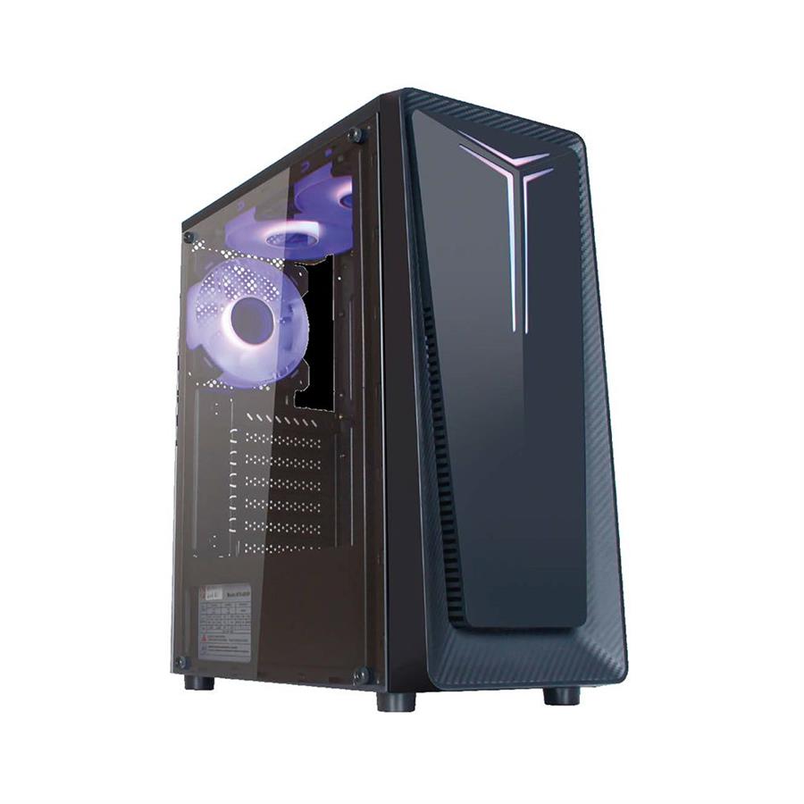 Gabinete SYX Gamer EZQ22 Negro ATX 1x Cooler RGB trasero incluido