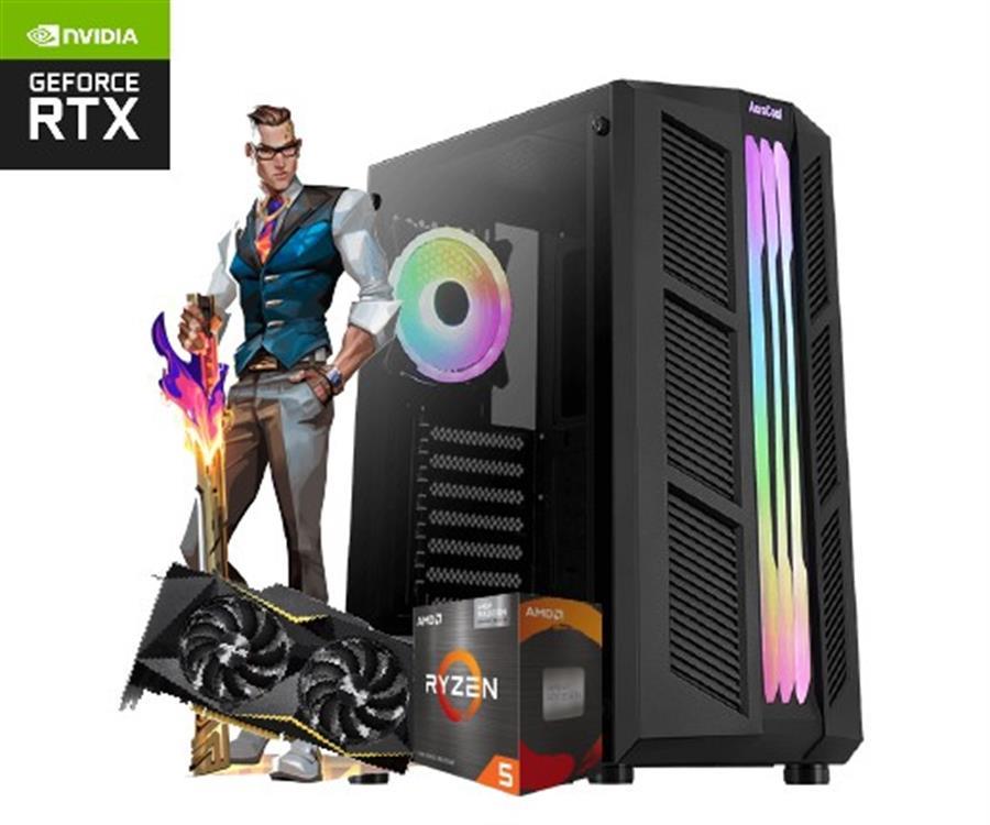 PC GAMER Ryzen 5 5500, RTX 3050, 16gb, SSD 480gb, Gabinete GAMER RGB, Fuente 80+
