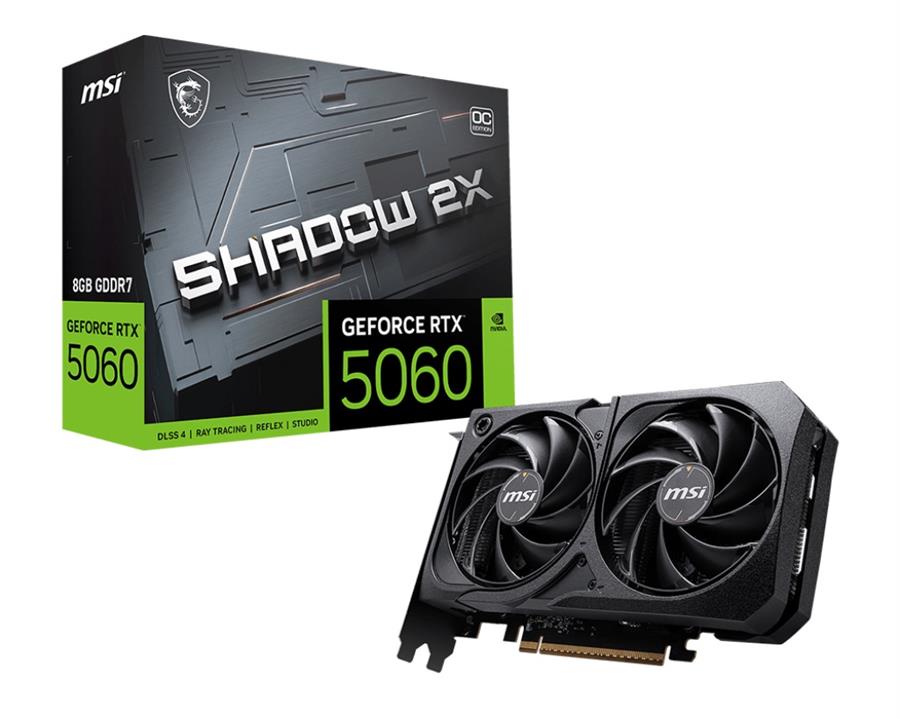 Placa De Video GeForce RTX 5060 8Gb Msi Shadow 2X Oc