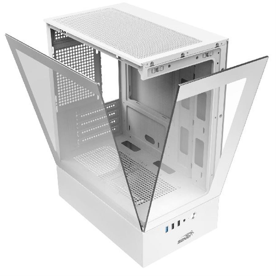 GABINETE SENTEY H10 WHITE VIDRO LATERAL Y FRONTAL Blanco c/ 1 cooler sin fuente