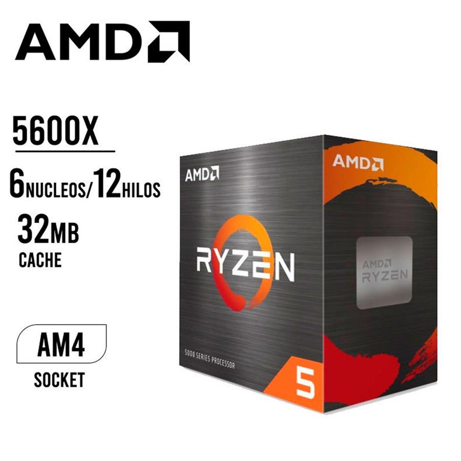 Procesador Amd Ryzen 5 5600x 6 Nucleos 4.6ghz Am4 C/cooler S/video