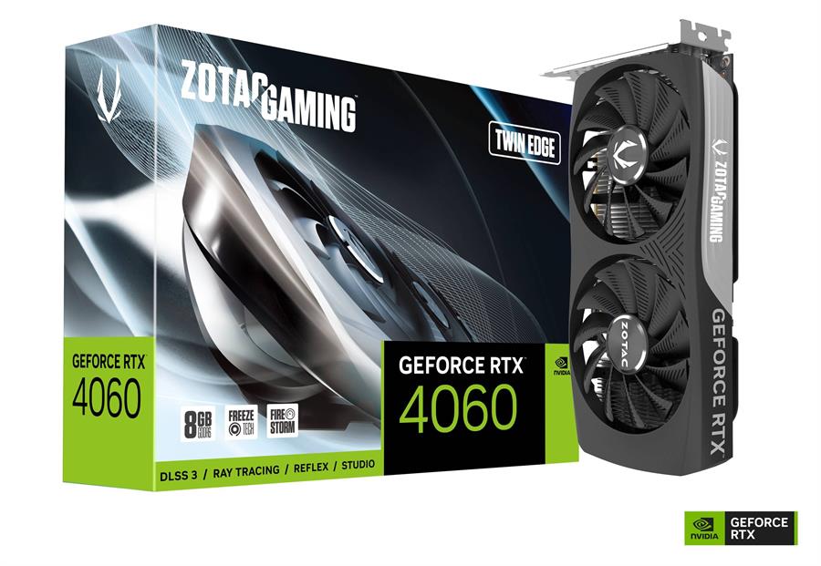 VIDEO GEFORCE RTX 4060 8GB ZOTAC TWIN EDGE OC Black DLSS3