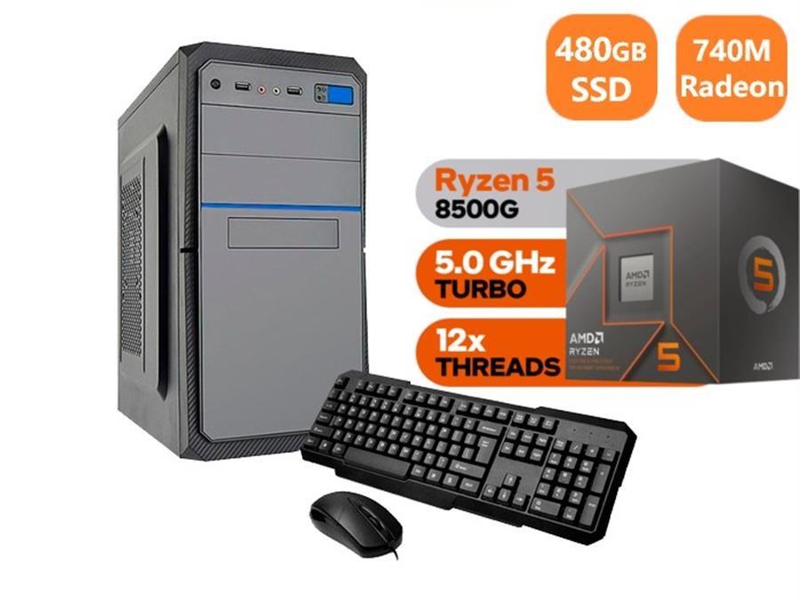 Pc Ryzen 5 8500G | Radeon 740m | 8GB | 240gb | WiFi