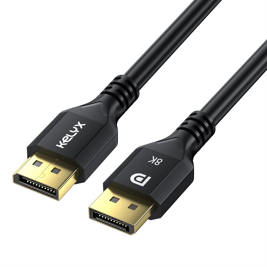 Cable Kelyx Display Port 1.4 3metros 4K A 120Hz / 8K 60Hz 48Gbps 3 Mt
