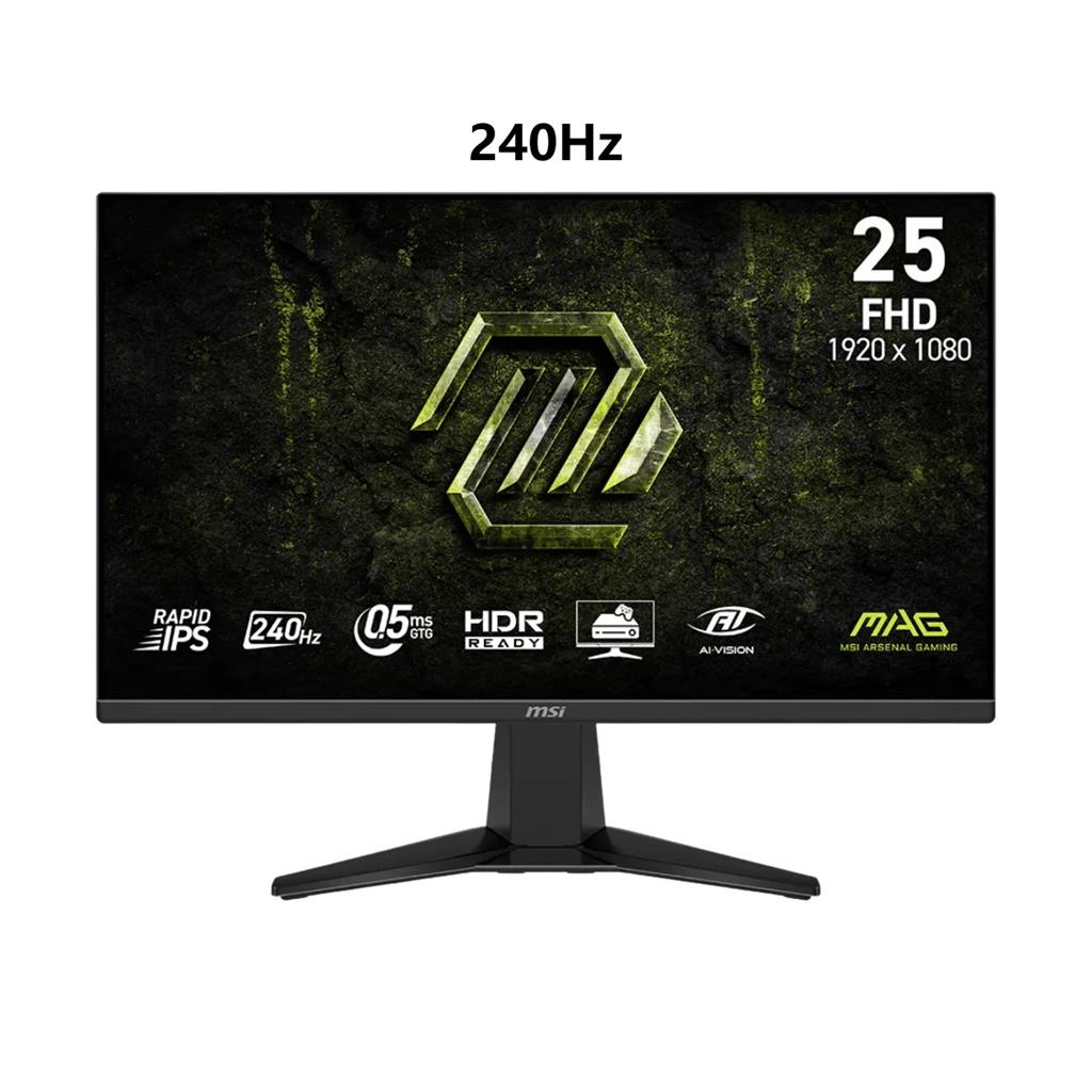 Monitor Gamer Msi 25" / 240hz / Mag 255f Fhd Rapid Ips 0.5ms Flat 2xhdmi + 1xdp FullHD