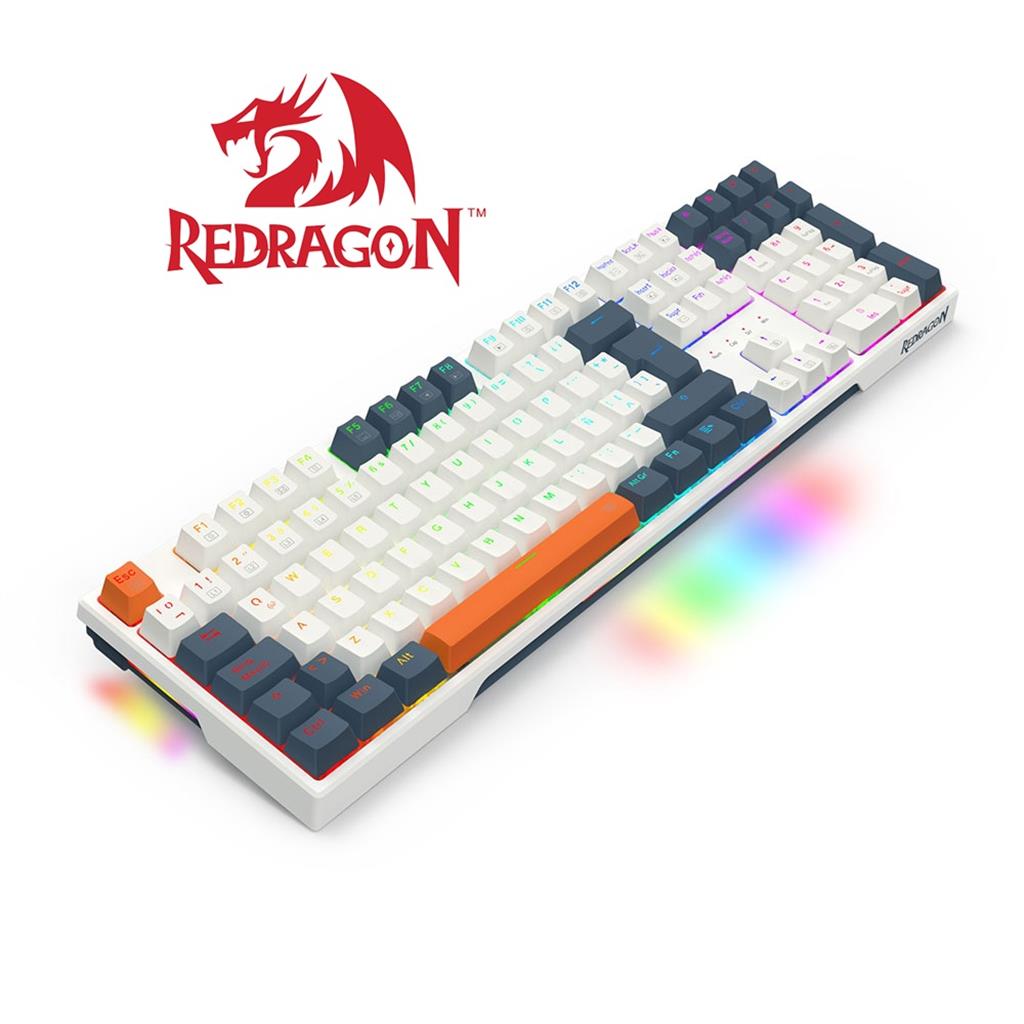 Teclado Gamer Redragon Trundle Mecanico K668wbo Rgb Blanco Español USB