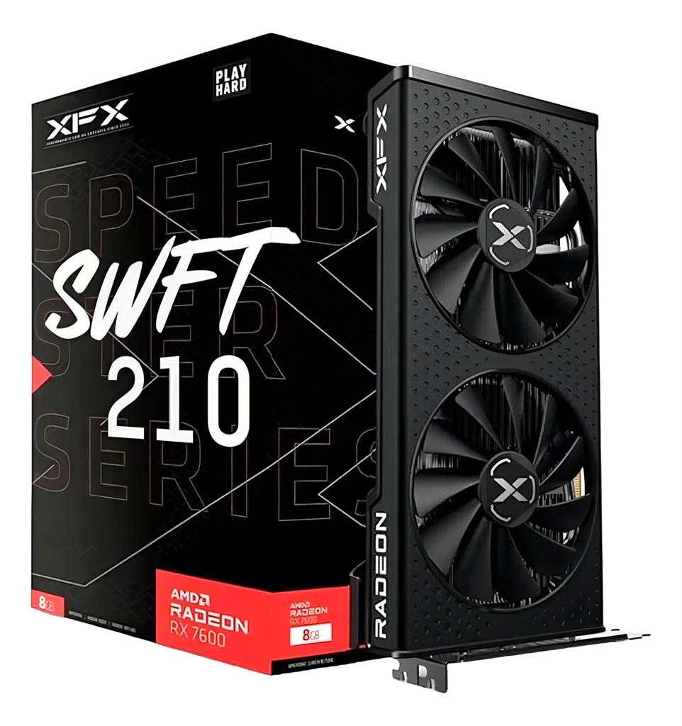 Placa de Video XFX RX 7600 8GB Radeon GDDR6 Speedster SWFT 210