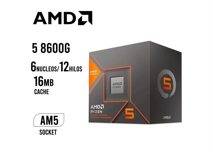 MICRO AMD RYZEN 5 8600G C/VIDEO Radeon 760m C/COOLER AM5