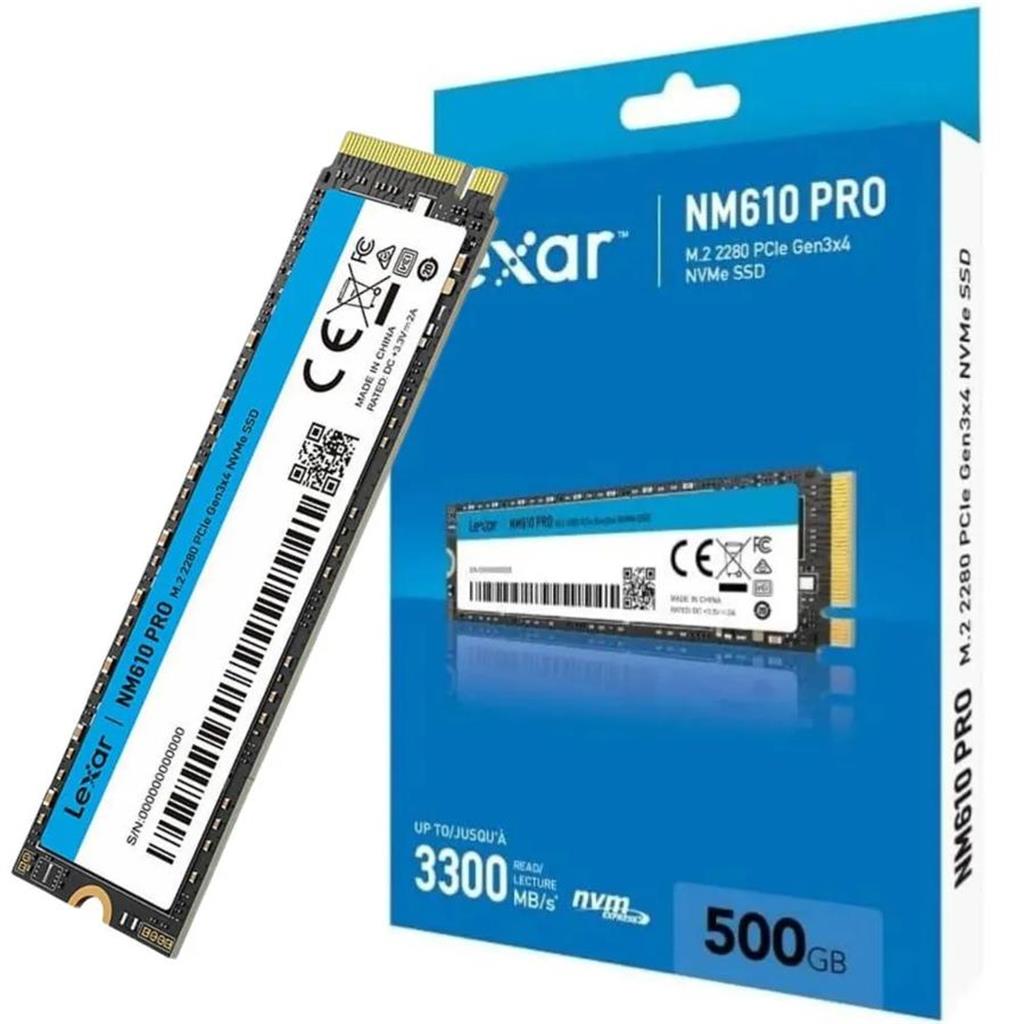 SSD 500GB LEXAR NM610PRO M.2 NVME GEN3 3300MB/S 2280