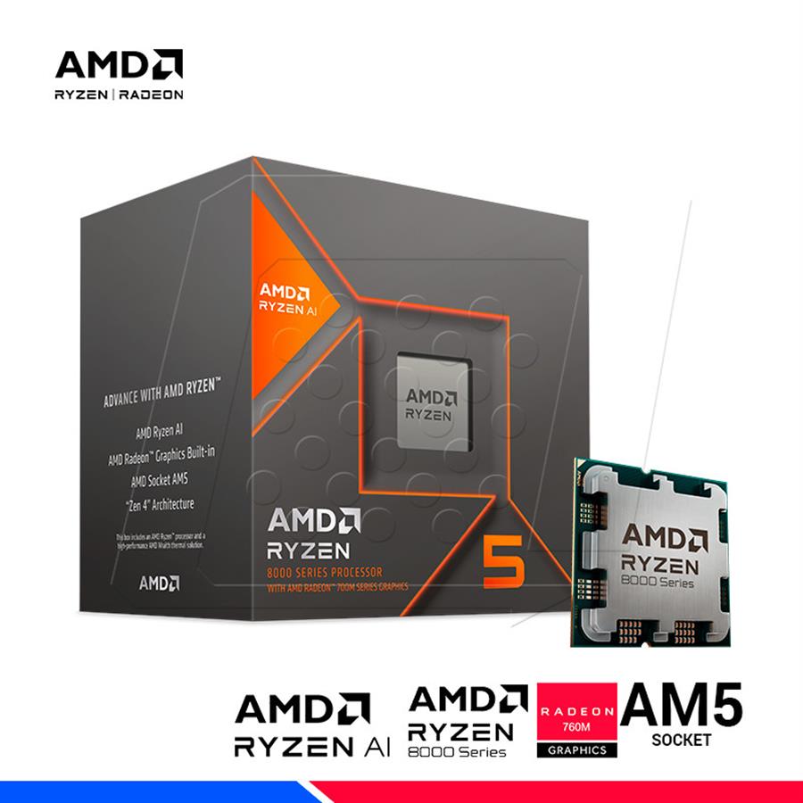 Pc Gamer AMD Ryzen 5 8600g, Placa Video Radeon 760m, 16gb DDR5, SSD 512gb