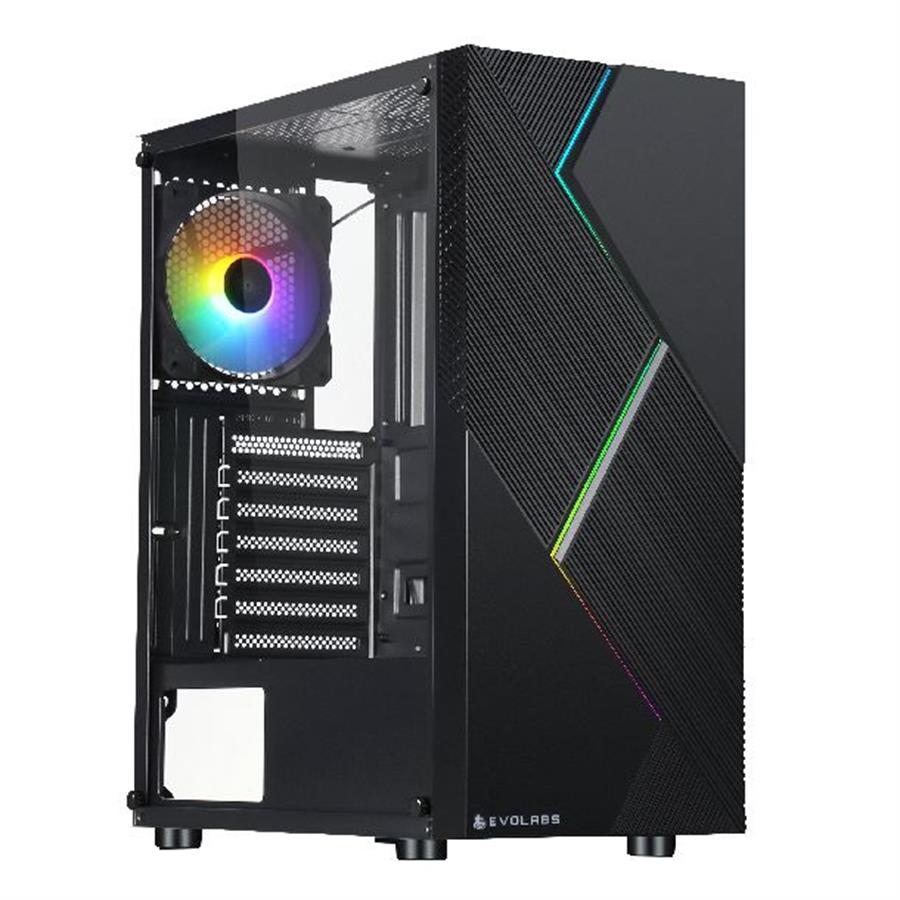 GABINETE EVOLABS BOLT TG 1x FAN FRGB