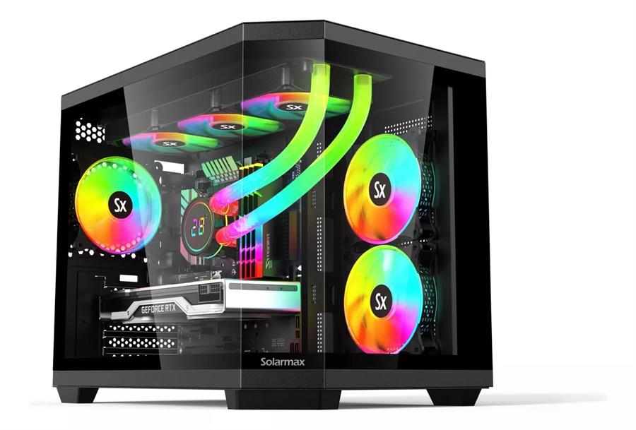 GABINETE MID TOWER SOLARMAX CM b951 Mid Tower c/ 3 Cooler RGB