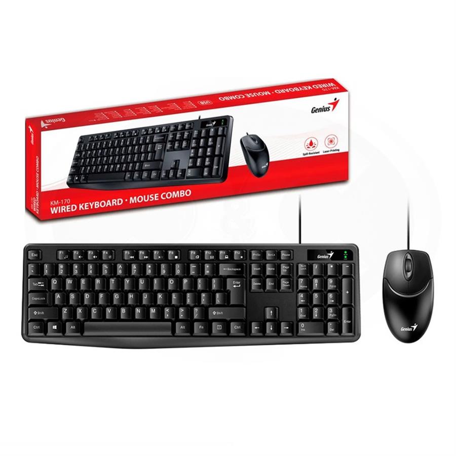 TECLADO+MOUSE GENIUS KM-170 USB BLACK