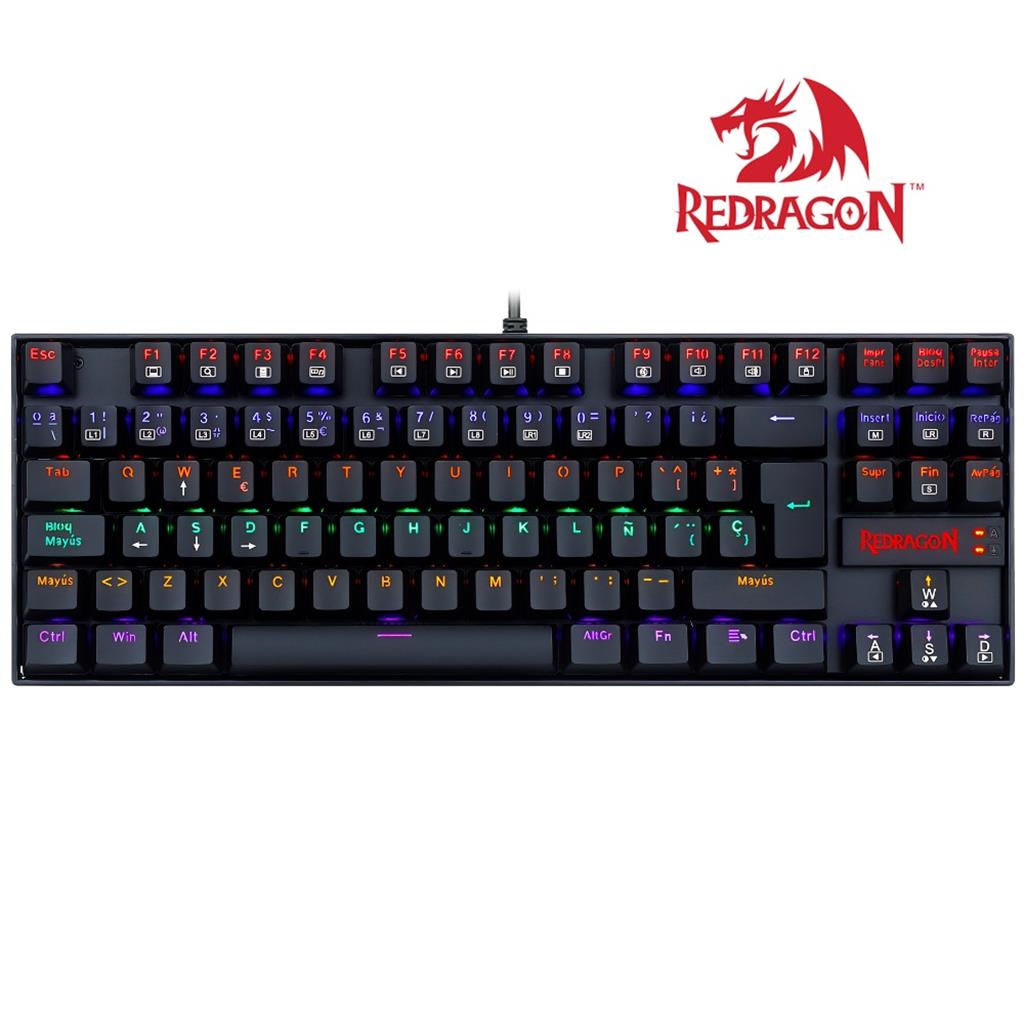Teclado Mecánico Redragon K552 Kumara 2 Red Red Switch Español Negro RGB