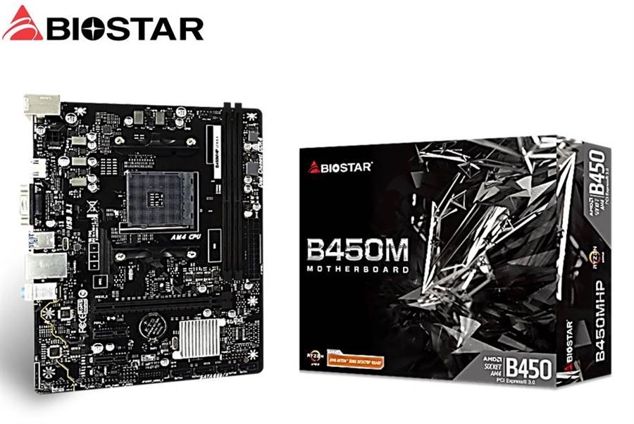 Motherboard Biostar B450MHP AM4 VGA y HDMI