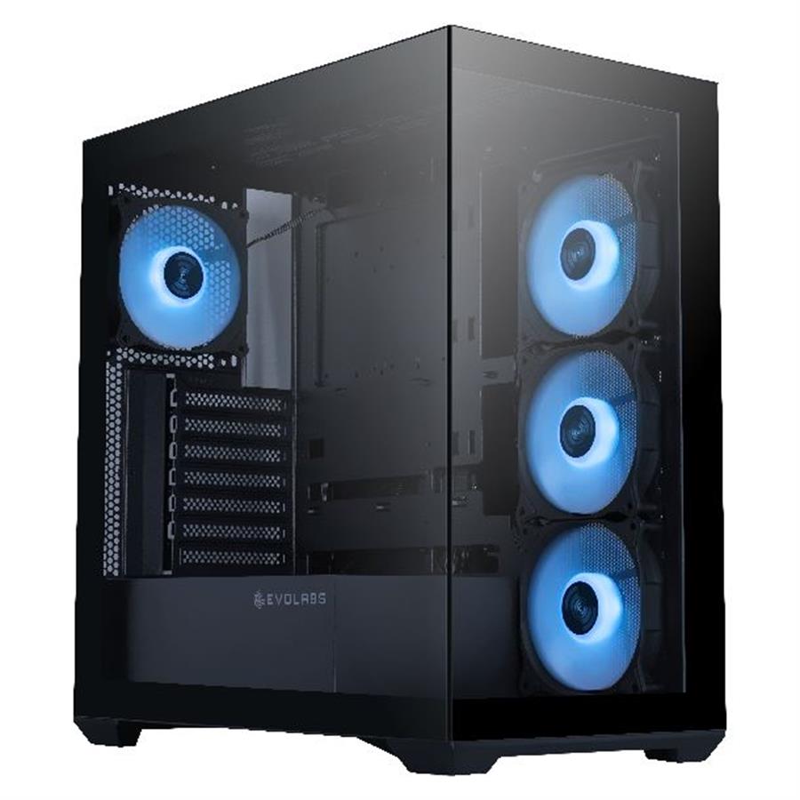 GABINETE EVOLABS PROGRESSION TG c/ 4x Cooler FAN ARGB incluidos c/ Controladora ARGB