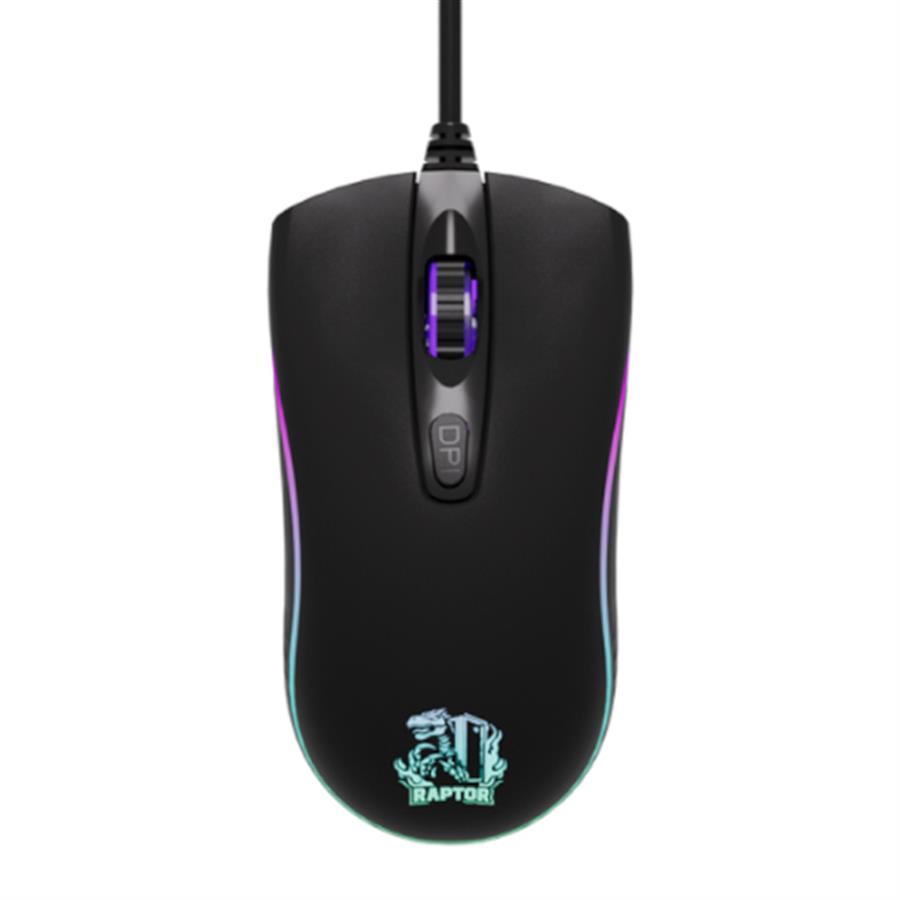 Mouse Raptor Storm Grip 4 botones 3600dpi 7 colores USB