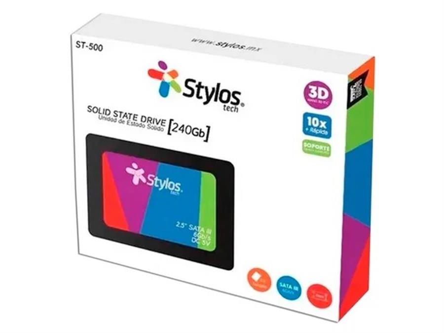 Disco Solido Ssd Sata Stylos Pc Laptop 240gb Interno Color Negro