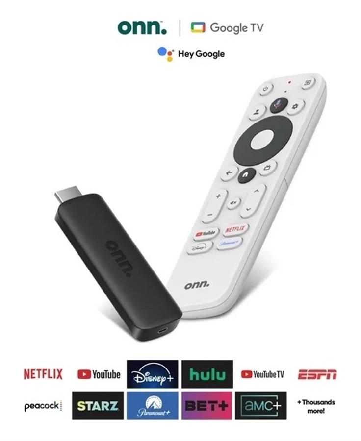 CONVERSOR WATCH ONN STICK FULL HD 1080p STREAMING CON GOOGLE TV NEGRO Tvbox