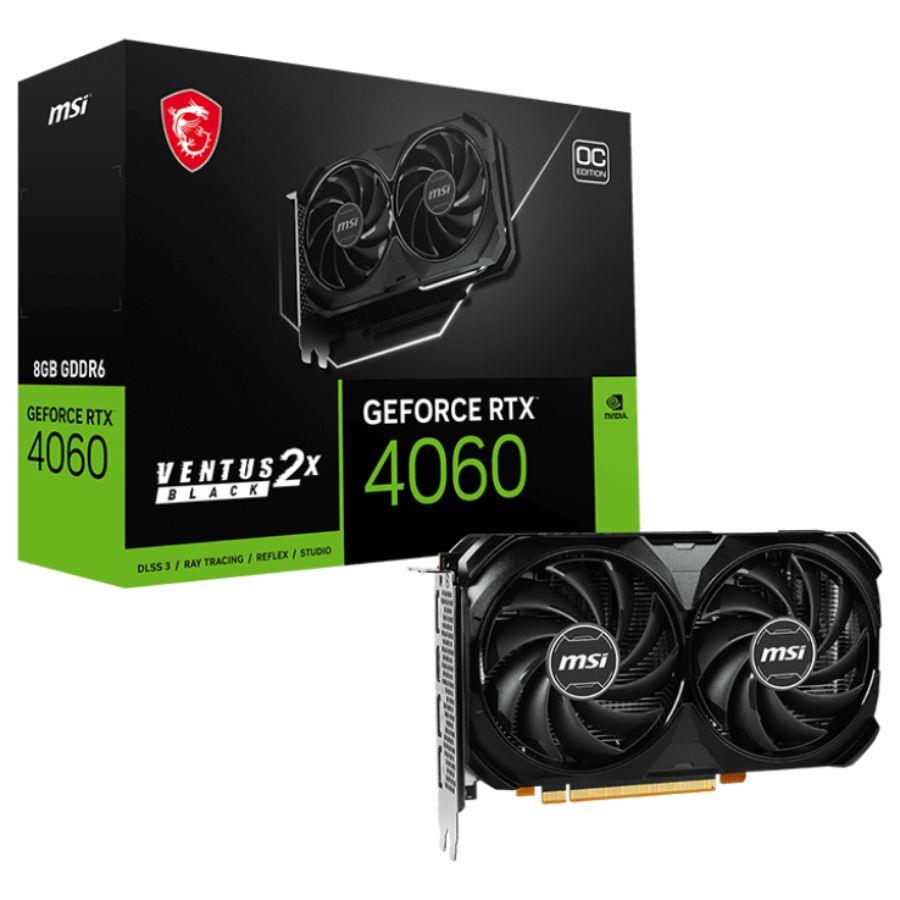 VIDEO GEFORCE RTX 4060 8GB MSI VENTUS 2X BLACK OC