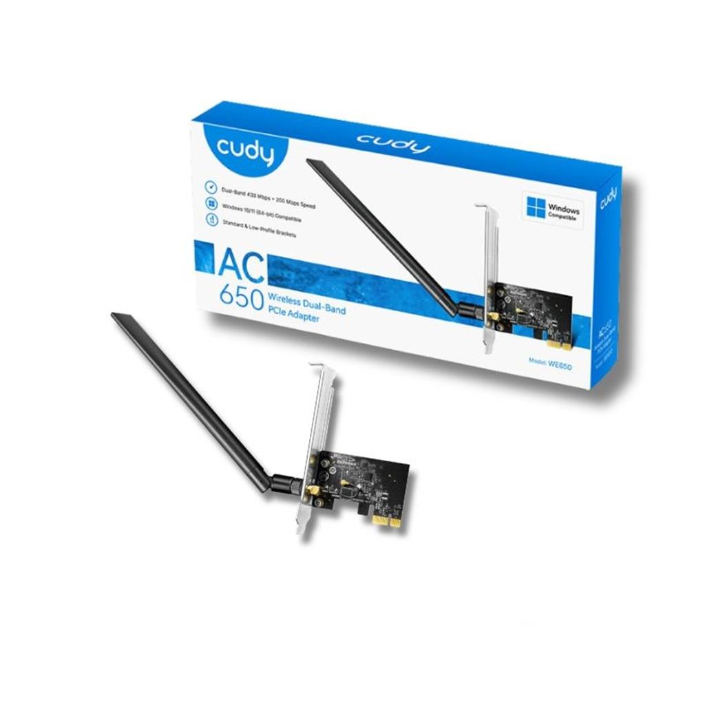 Placa de Red Cudy AC650 Dual Band PCIE 5Ghz
