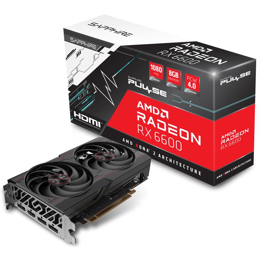 Placa de video Sapphire AMD Radeon RX 6600 Pulse 8GB GDDR6