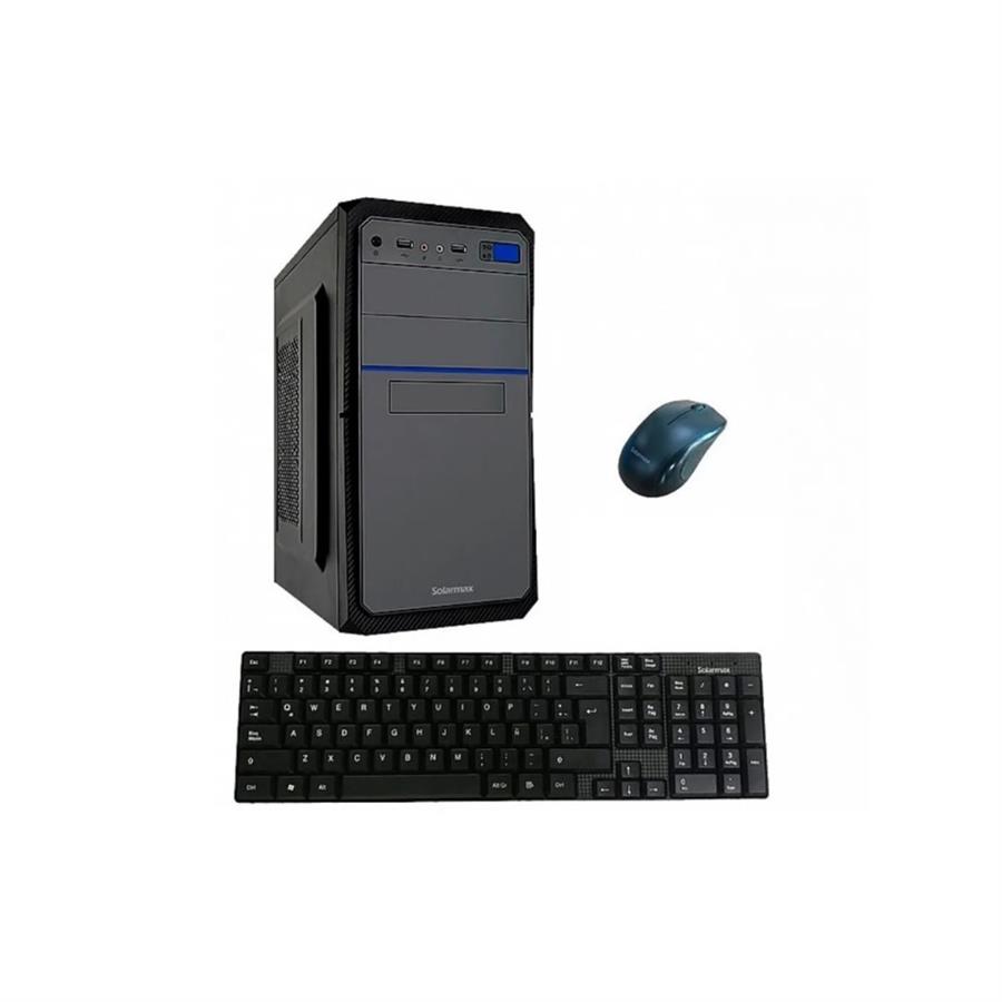 Gabinete Kit SolarMax 5908 Negro 500w Teclado y Mouse USB Fuente 500w