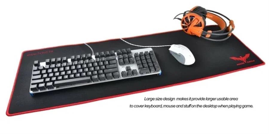 Mousepad XL 90x30cm Pc Gamer Havit Mouse Pad Bordado Negro