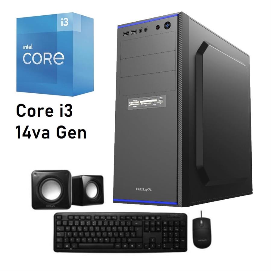 Pc Intel Core I3 14100 14va Generación - Mother H610m - 8gb Ram - Ssd 240gb - Gabinete En Kit + 500w